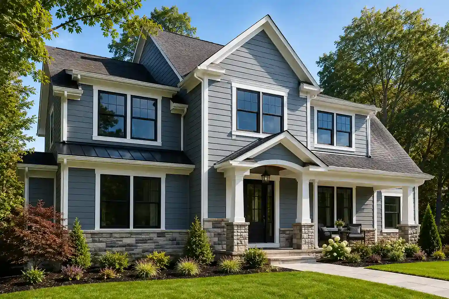 James Hardie fiber cement siding installation completed by CC Exterior Remodeling on a home in Ambler, Pennsylvania.